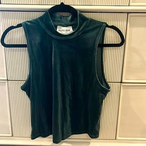 Olive + Oat Green Turtleneck Tank